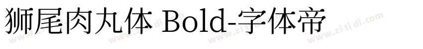 狮尾肉丸体 Bold字体转换